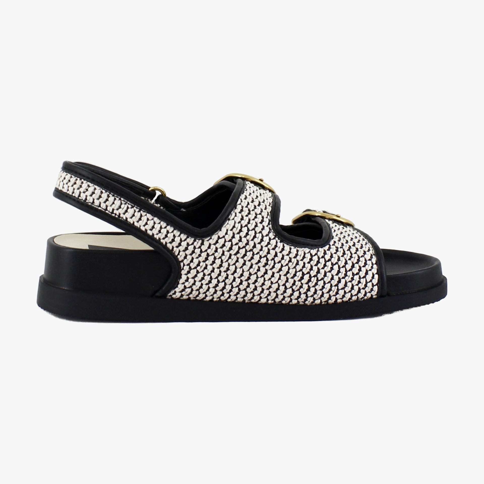 Black/Natural Raffia