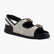 Black/Natural Raffia