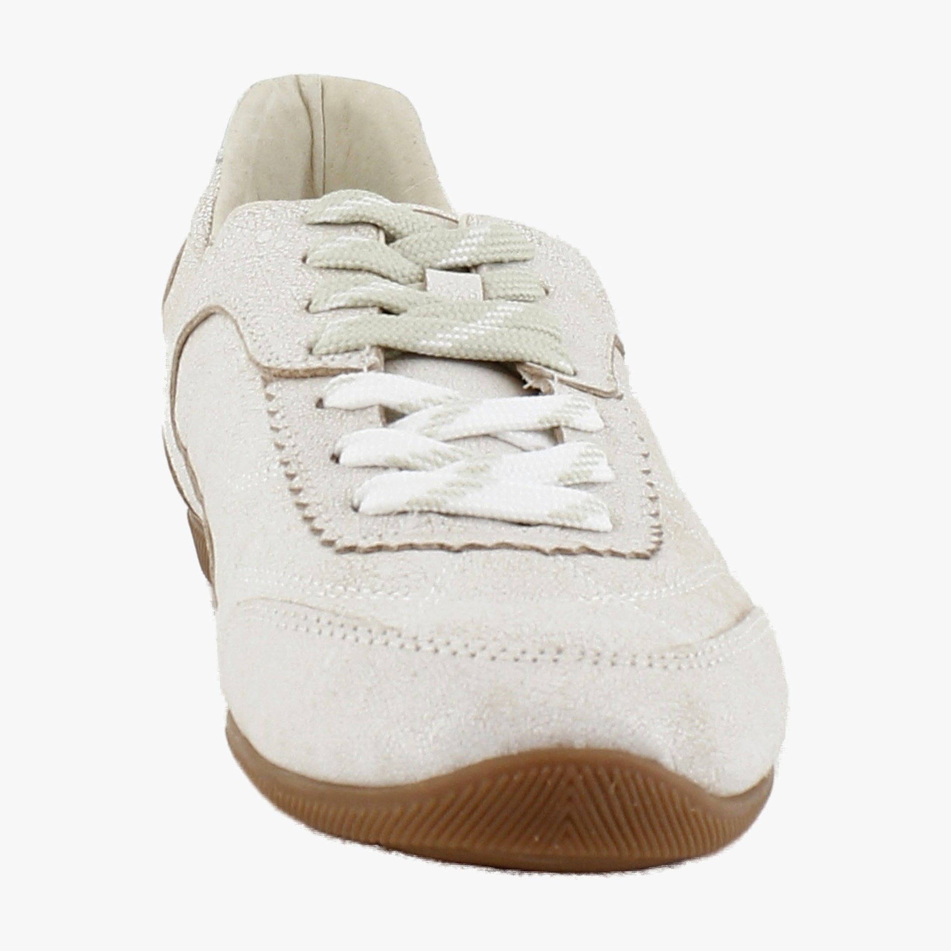 Off White Crackled Leather