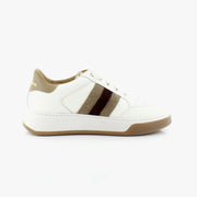 White/Brown Leather