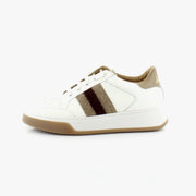 White/Brown Leather