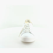 White/Dark Gold Leather