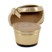 Gold Metallic/Black Toe Cap