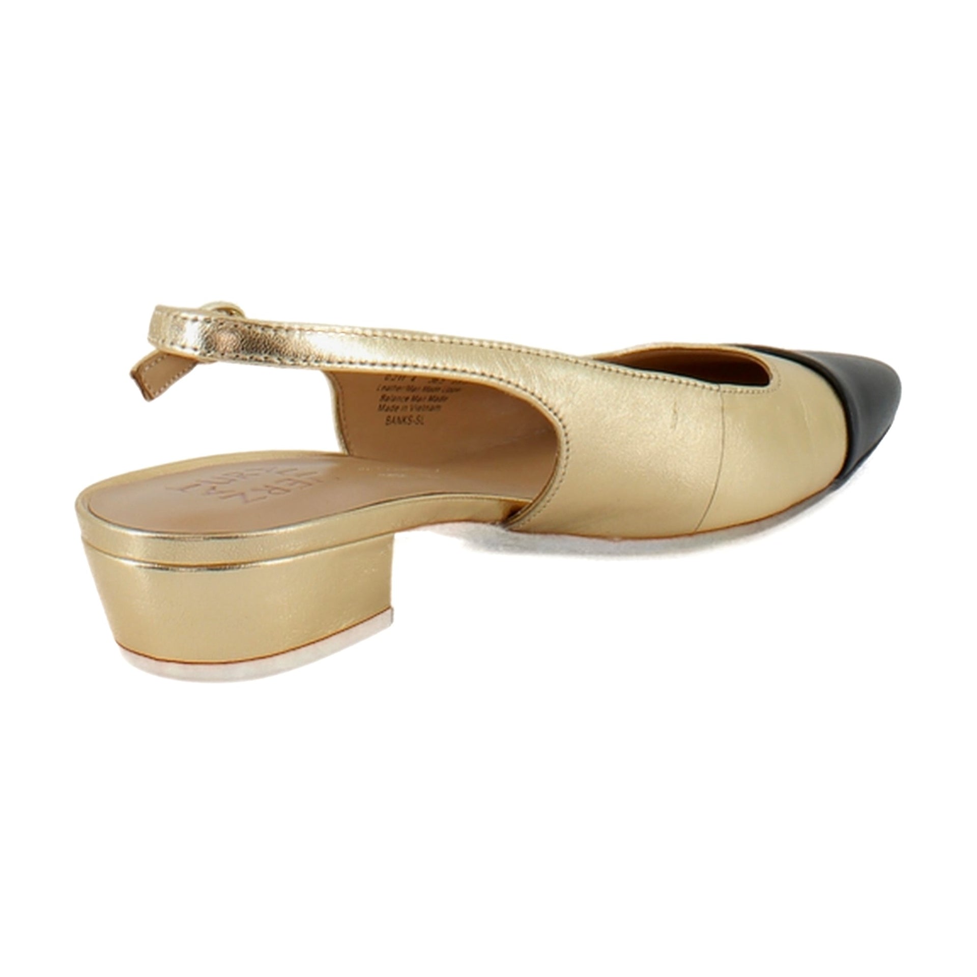 Gold Metallic/Black Toe Cap