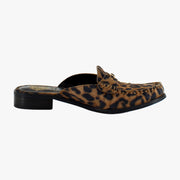 Camel Leopard Suede