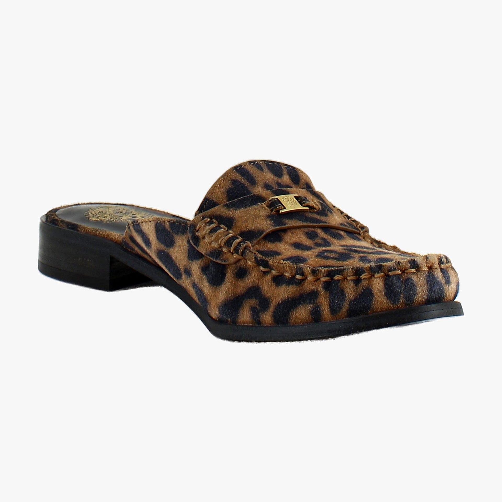 Camel Leopard Suede