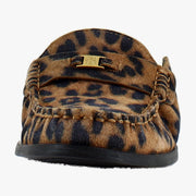 Camel Leopard Suede