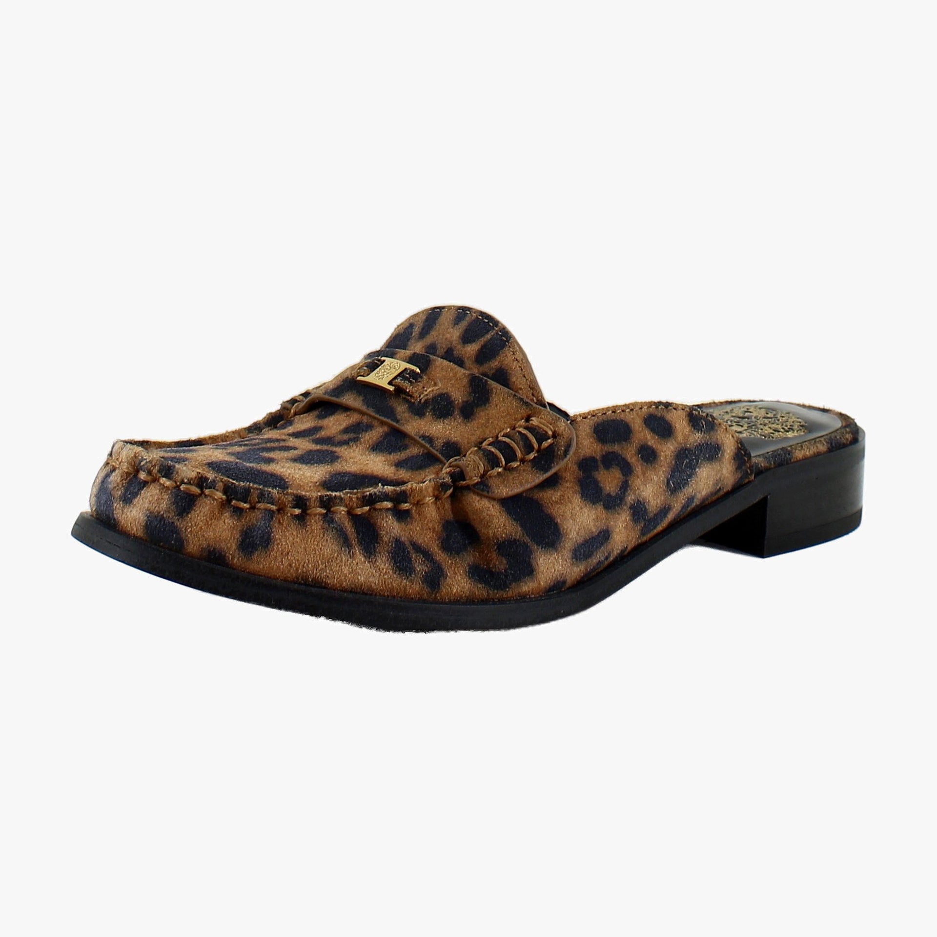 Camel Leopard Suede