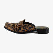 Camel Leopard Suede