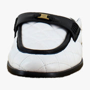 Bianco Quilted Leather