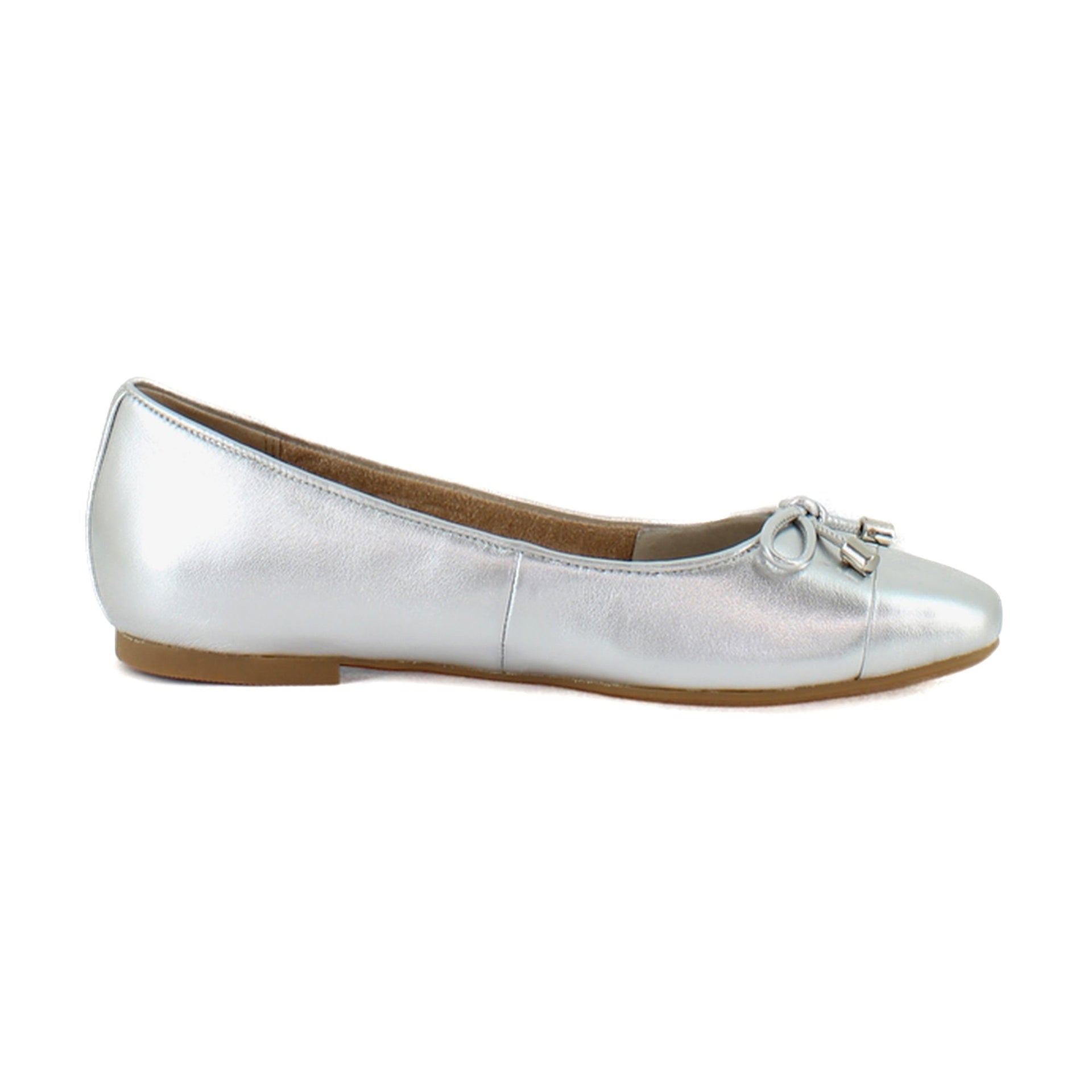 Silver Metallic Leather