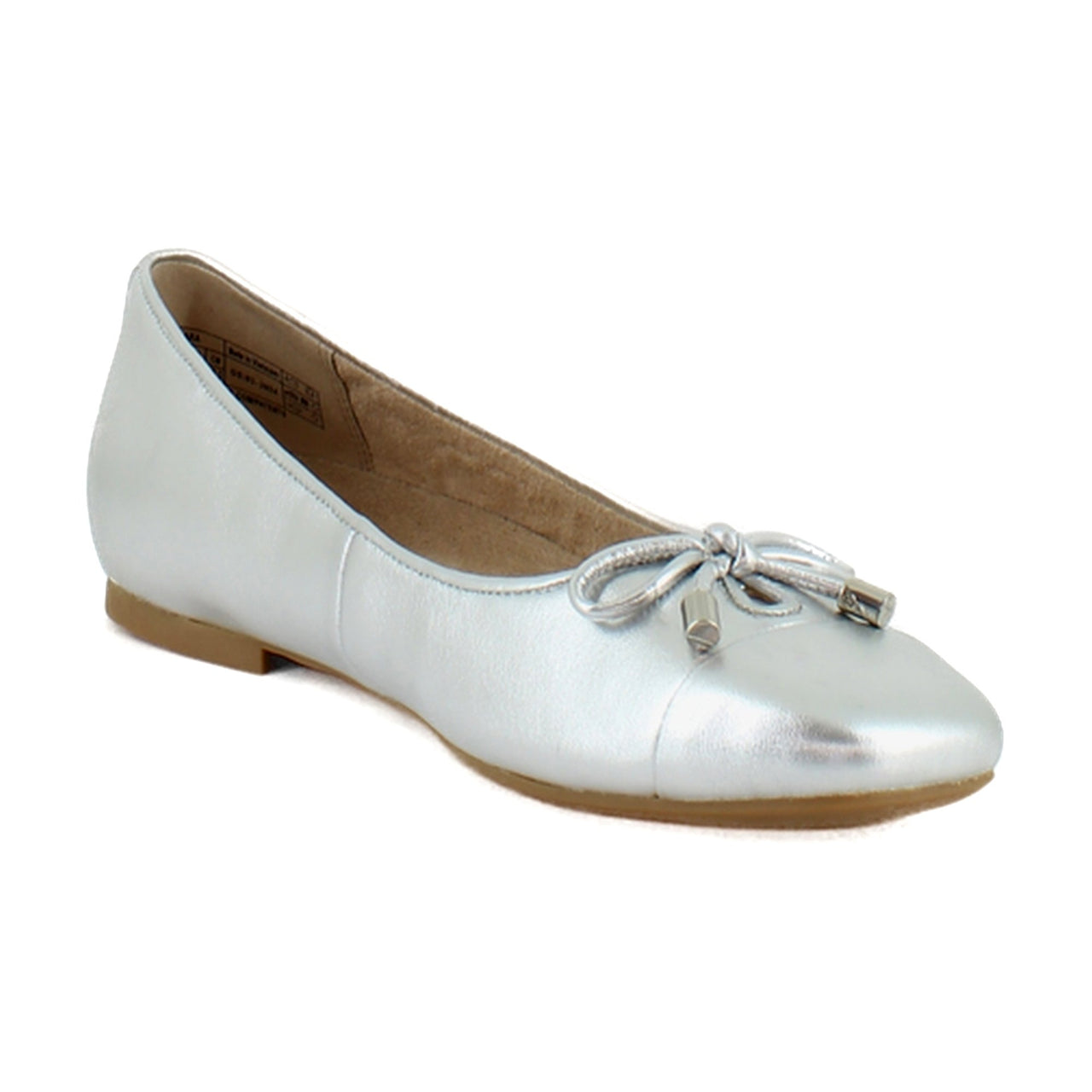 Silver Metallic Leather