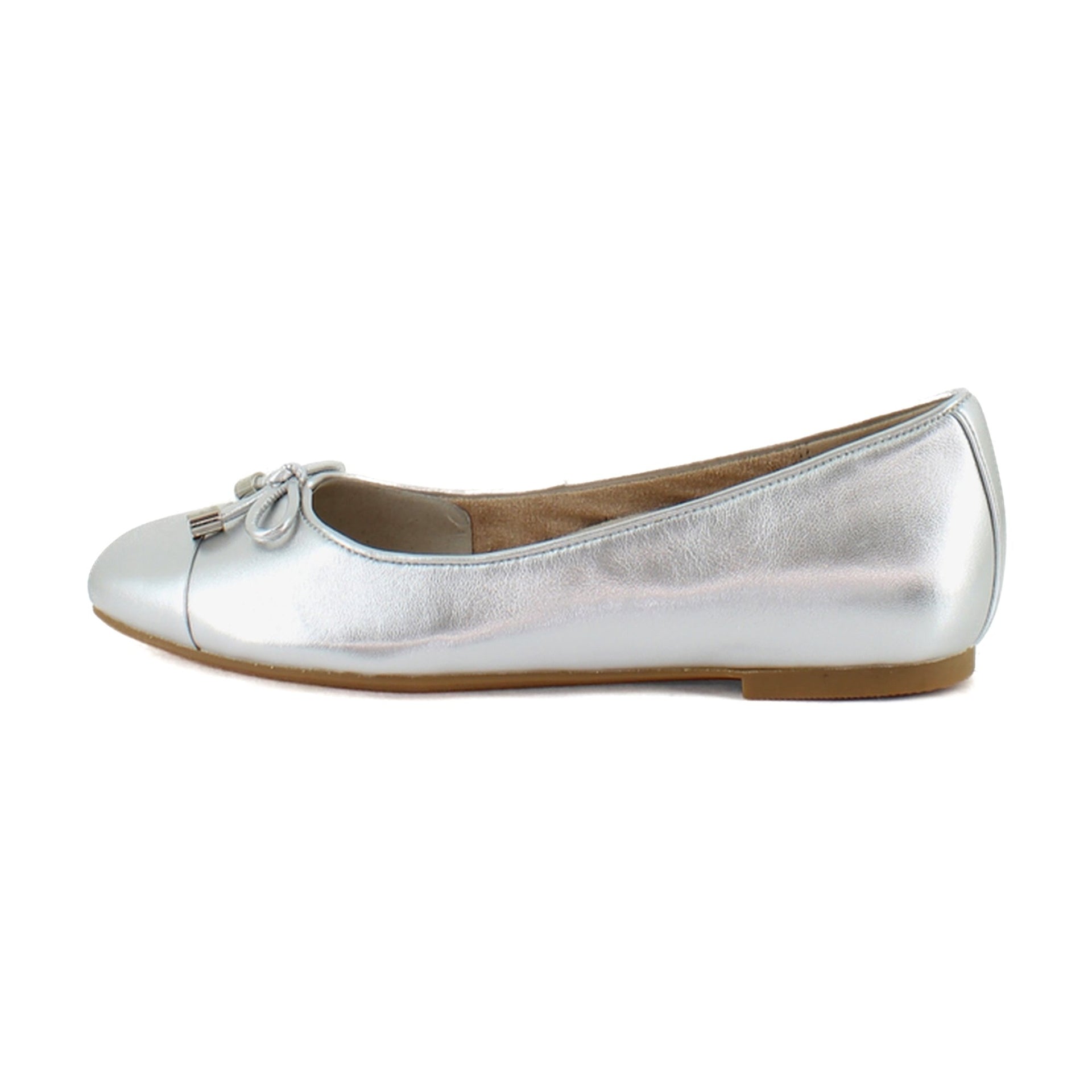 Silver Metallic Leather