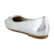 Silver Metallic Leather