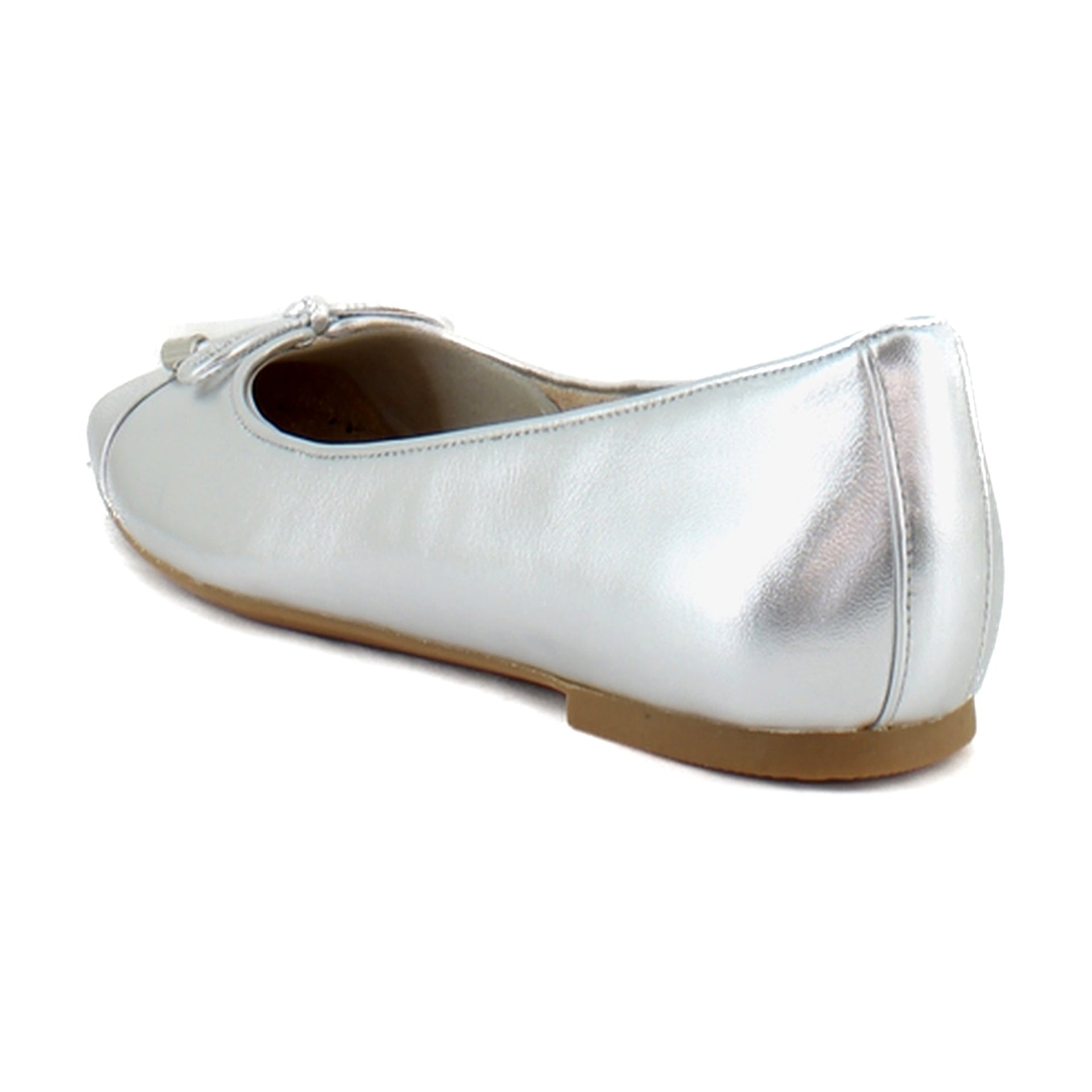 Silver Metallic Leather