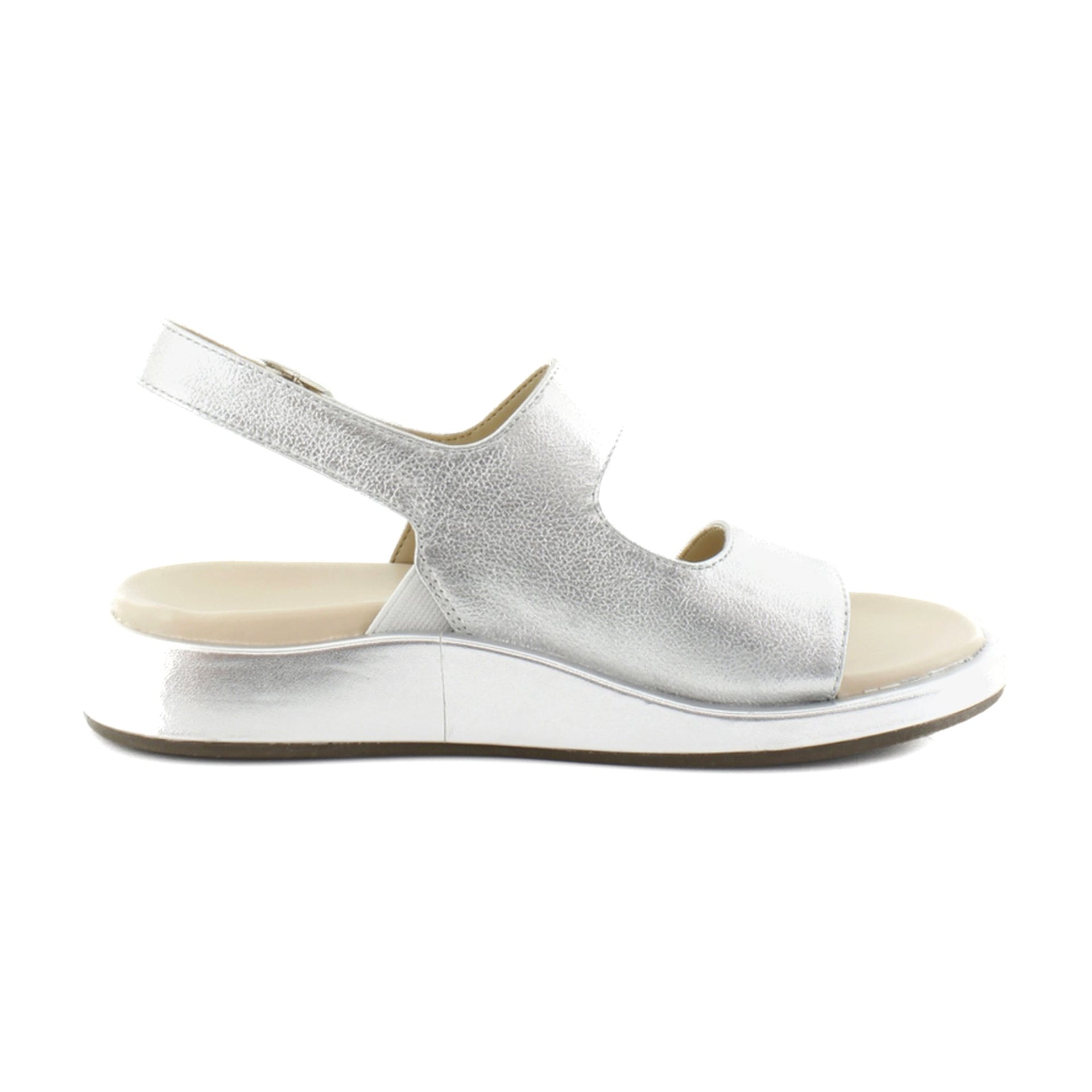 Silver Metallic Leather