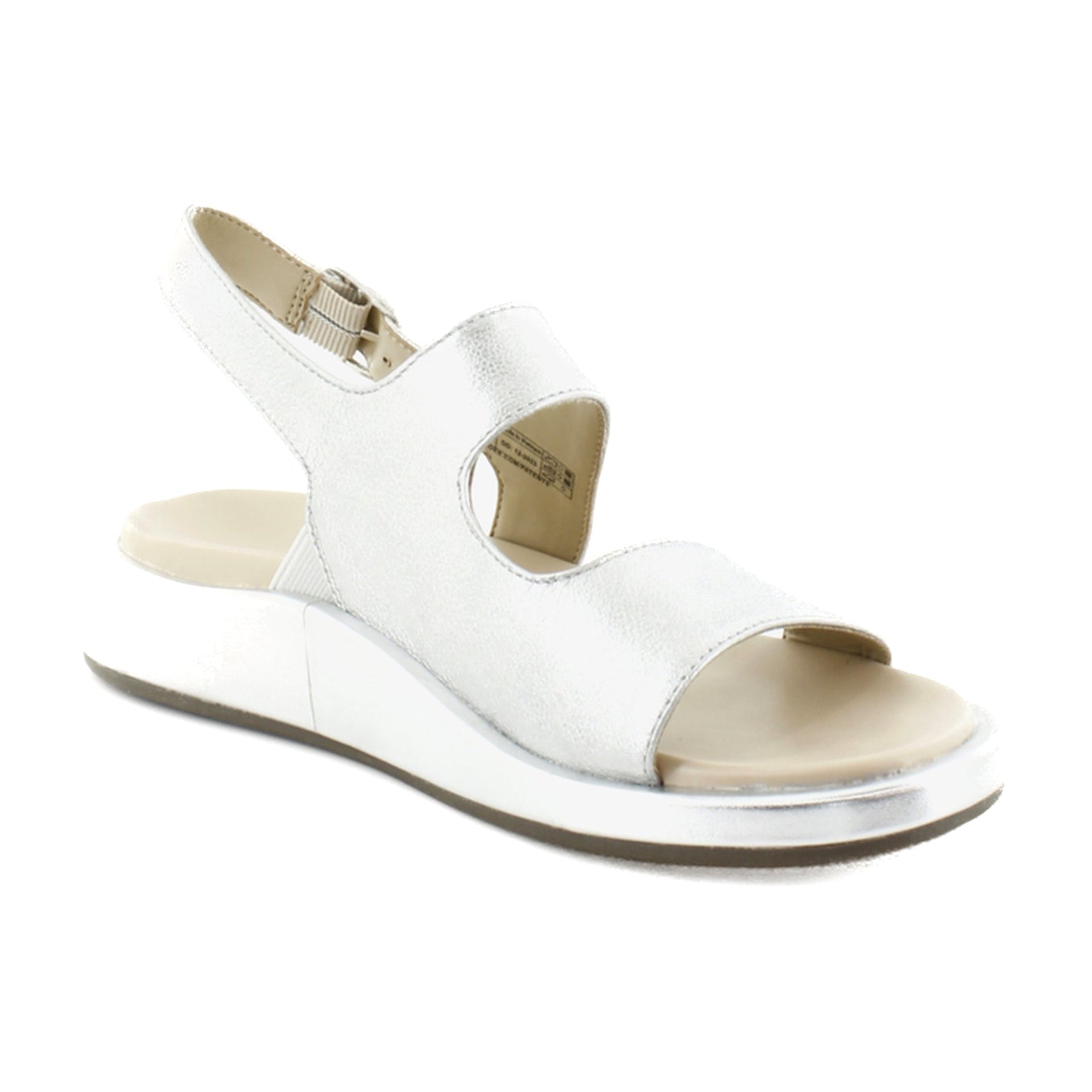 Silver Metallic Leather