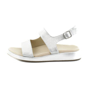 Silver Metallic Leather