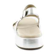 Silver Metallic Leather