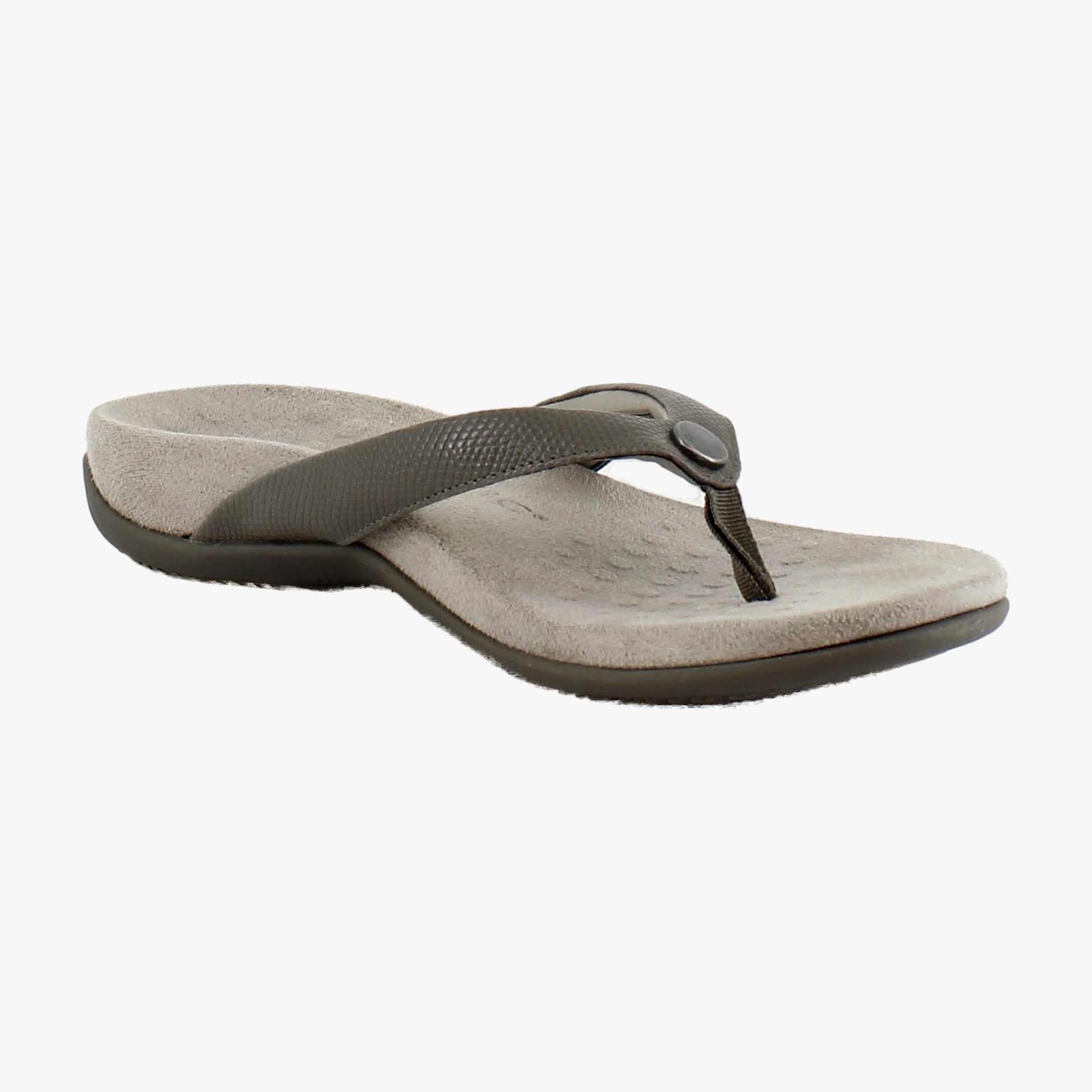 Stone Grey Faux Patent Leather