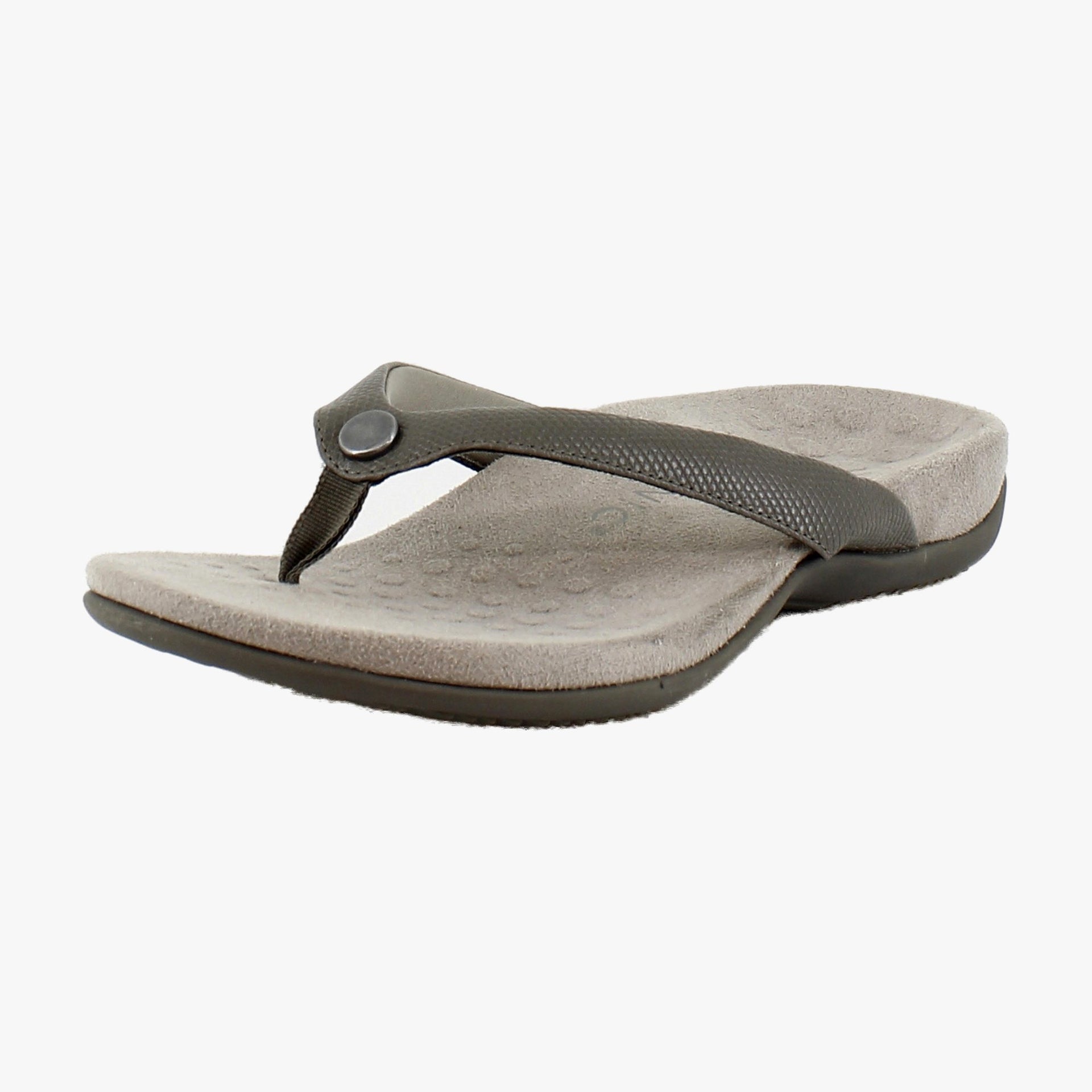 Stone Grey Faux Patent Leather