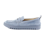 Vintage Blue Haze Waxed Suede