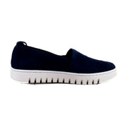 Navy Blazer Waxed Suede