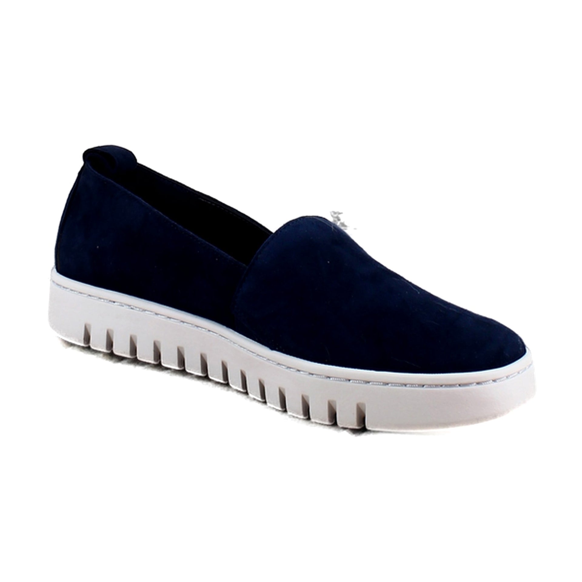 Navy Blazer Waxed Suede