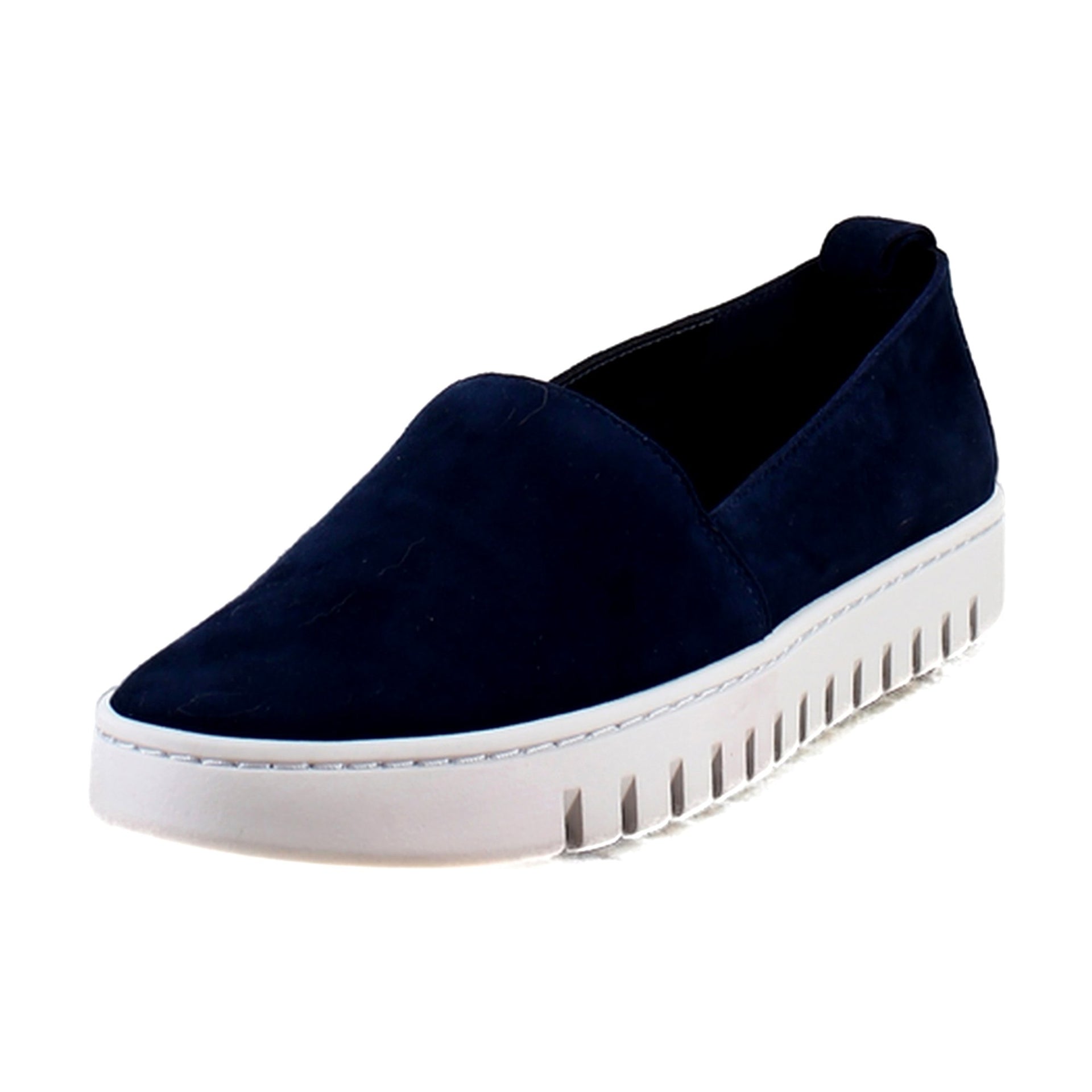 Navy Blazer Waxed Suede