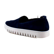 Navy Blazer Waxed Suede