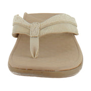 Beige/Gold Leather/Canvas