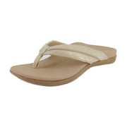 Beige/Gold Leather/Canvas