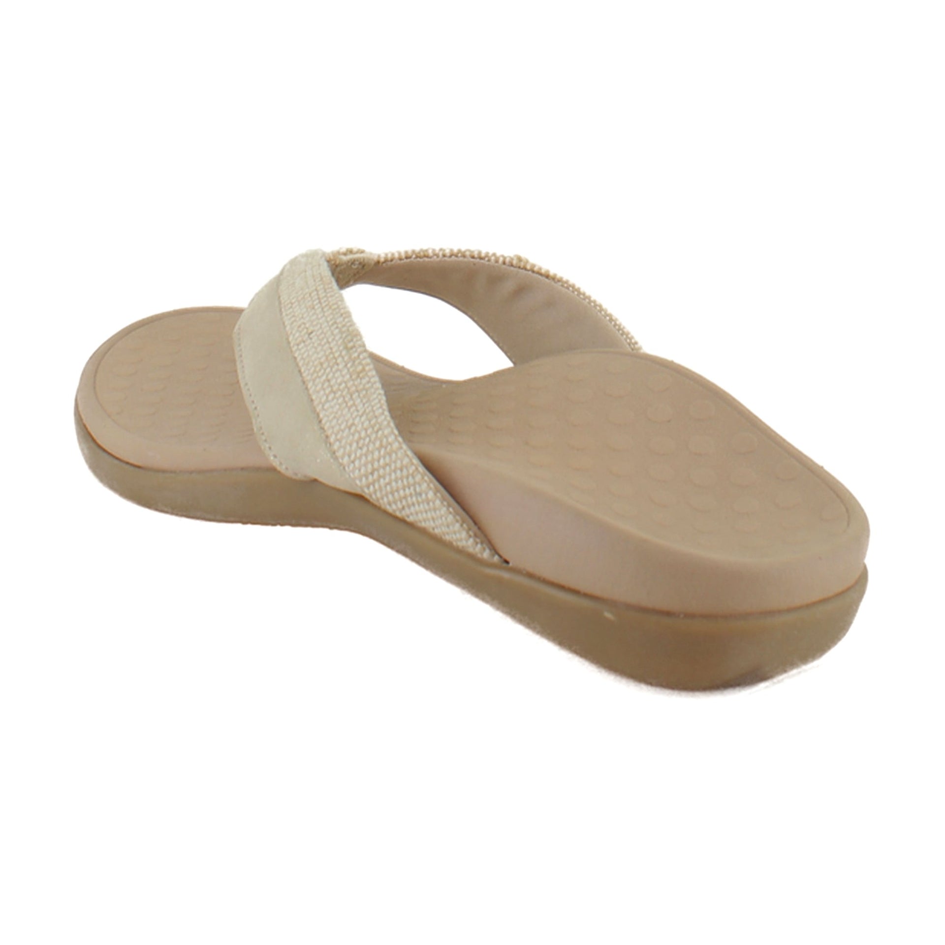Beige/Gold Leather/Canvas