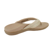 Beige/Gold Leather/Canvas