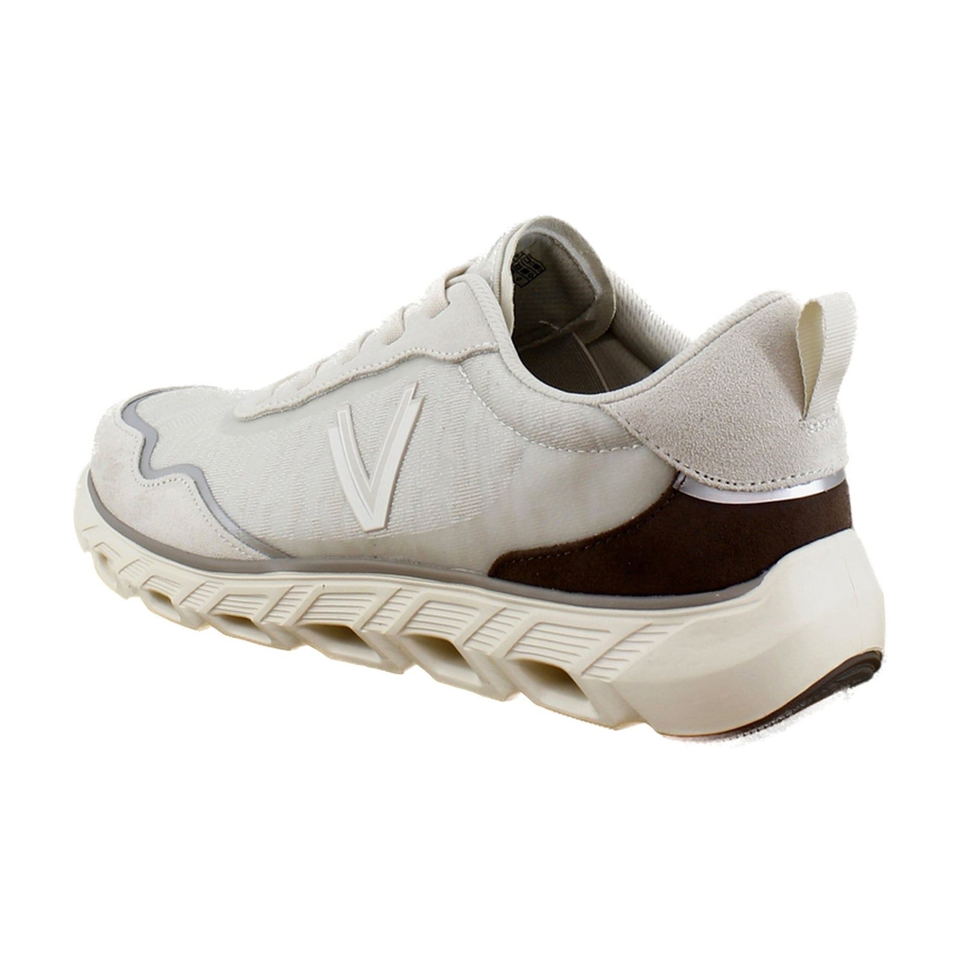 Cream Mesh Suede