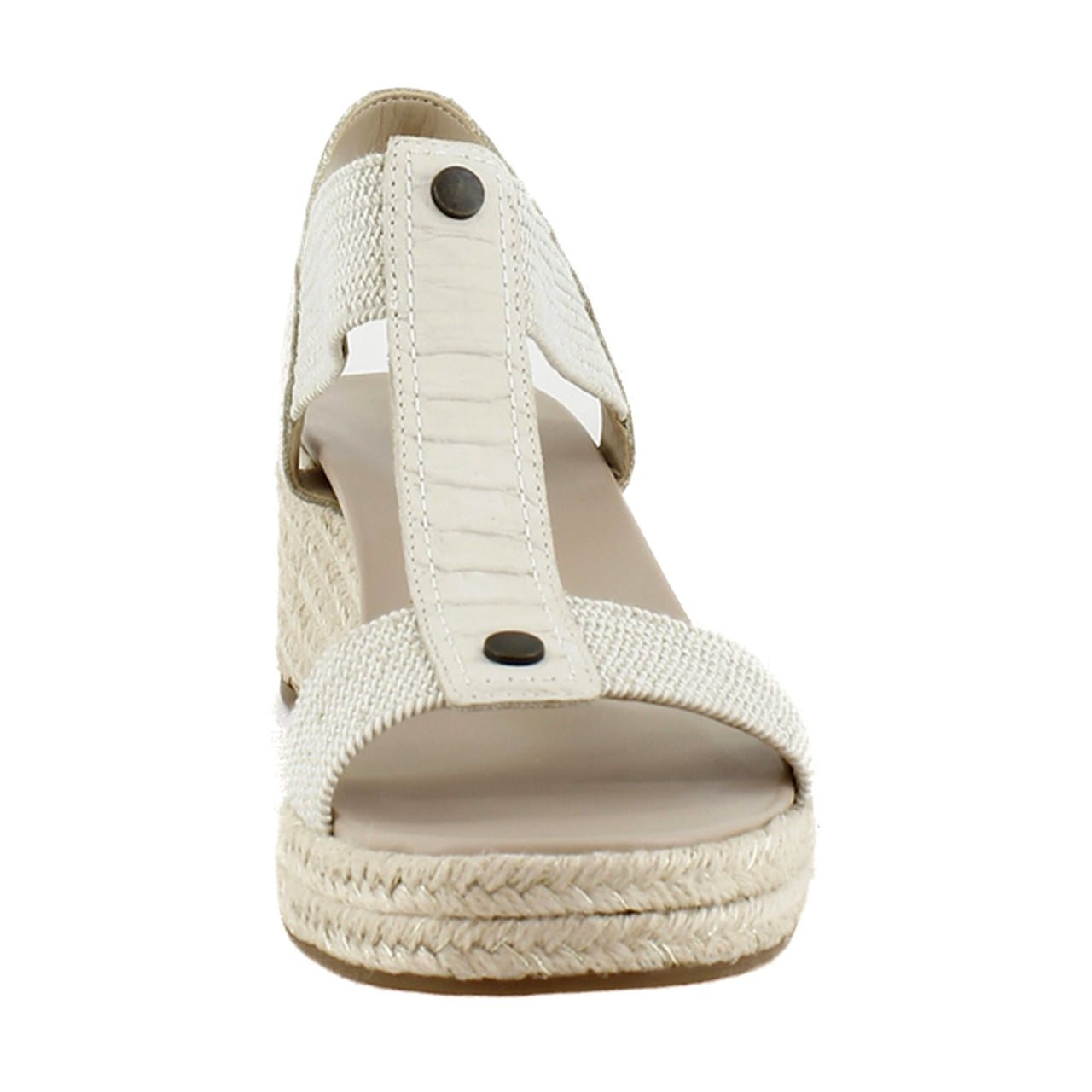 Cream Snake Leather/Fabric