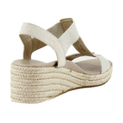 Cream Snake Leather/Fabric