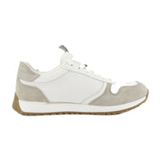 White Microfiber/Cobblestone Suede