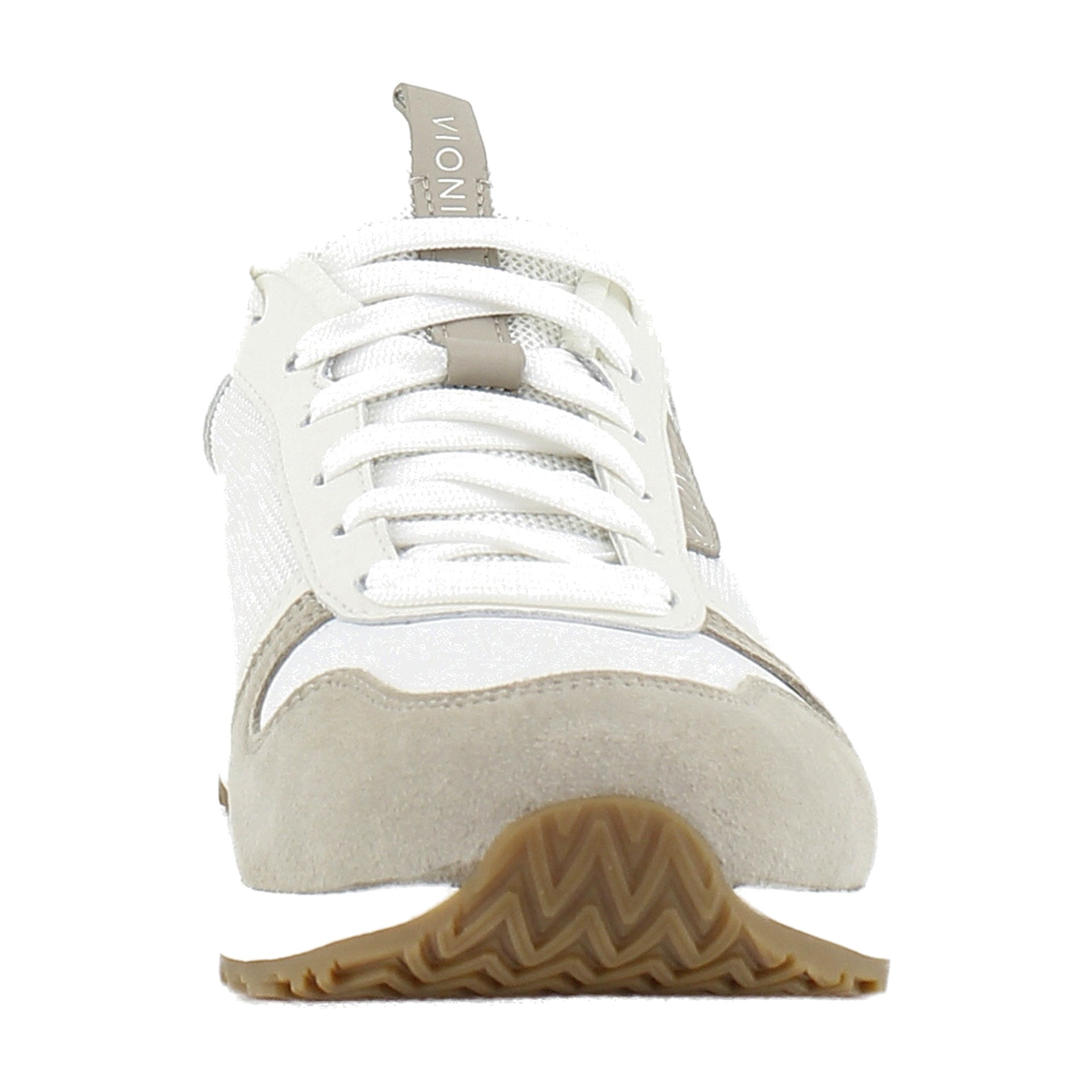 White Microfiber/Cobblestone Suede
