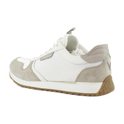White Microfiber/Cobblestone Suede