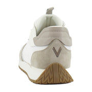 White Microfiber/Cobblestone Suede
