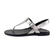 Pewter Metallic Leather