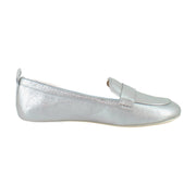 Silver Metallic Leather