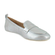 Silver Metallic Leather
