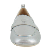 Silver Metallic Leather