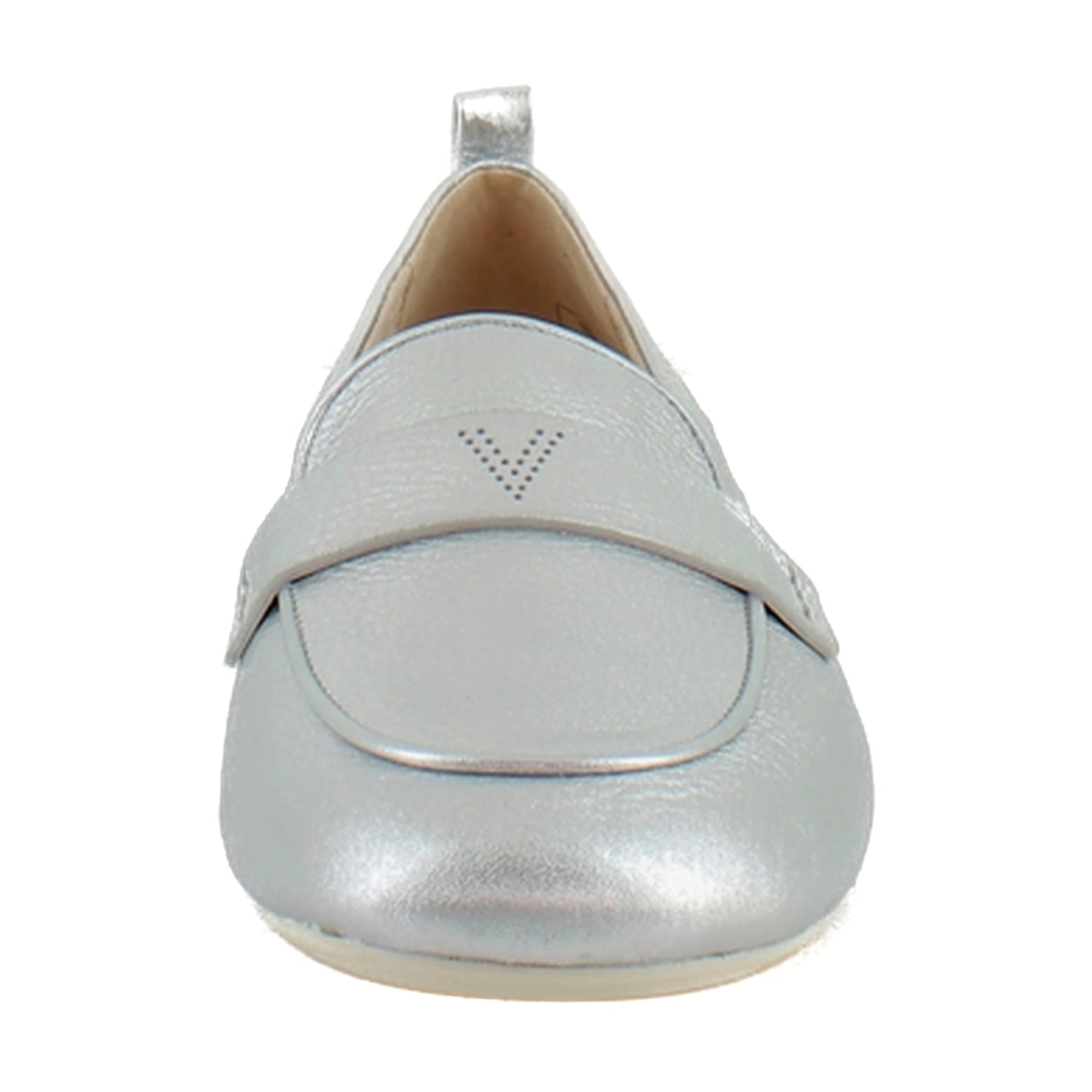 Silver Metallic Leather