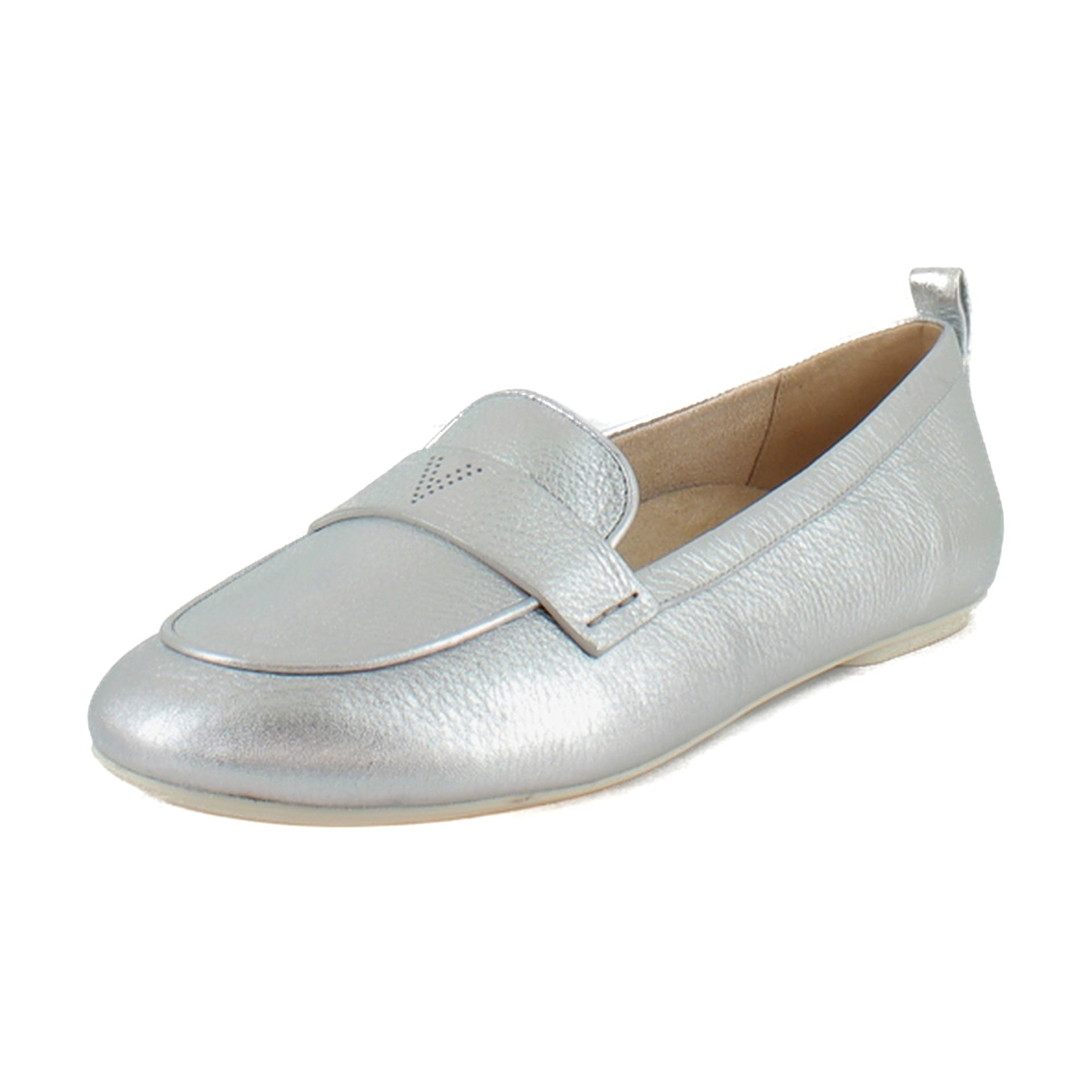Silver Metallic Leather