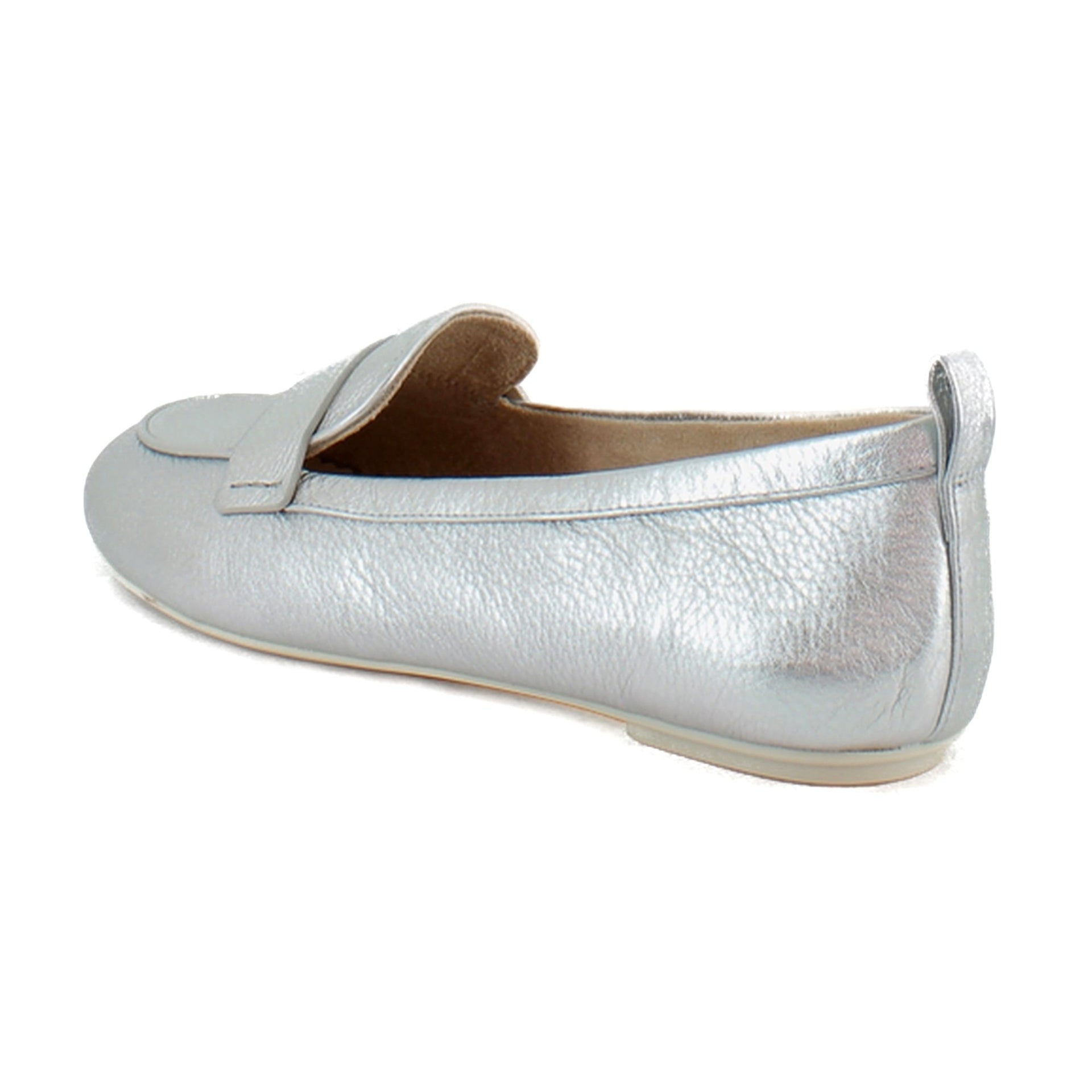 Silver Metallic Leather