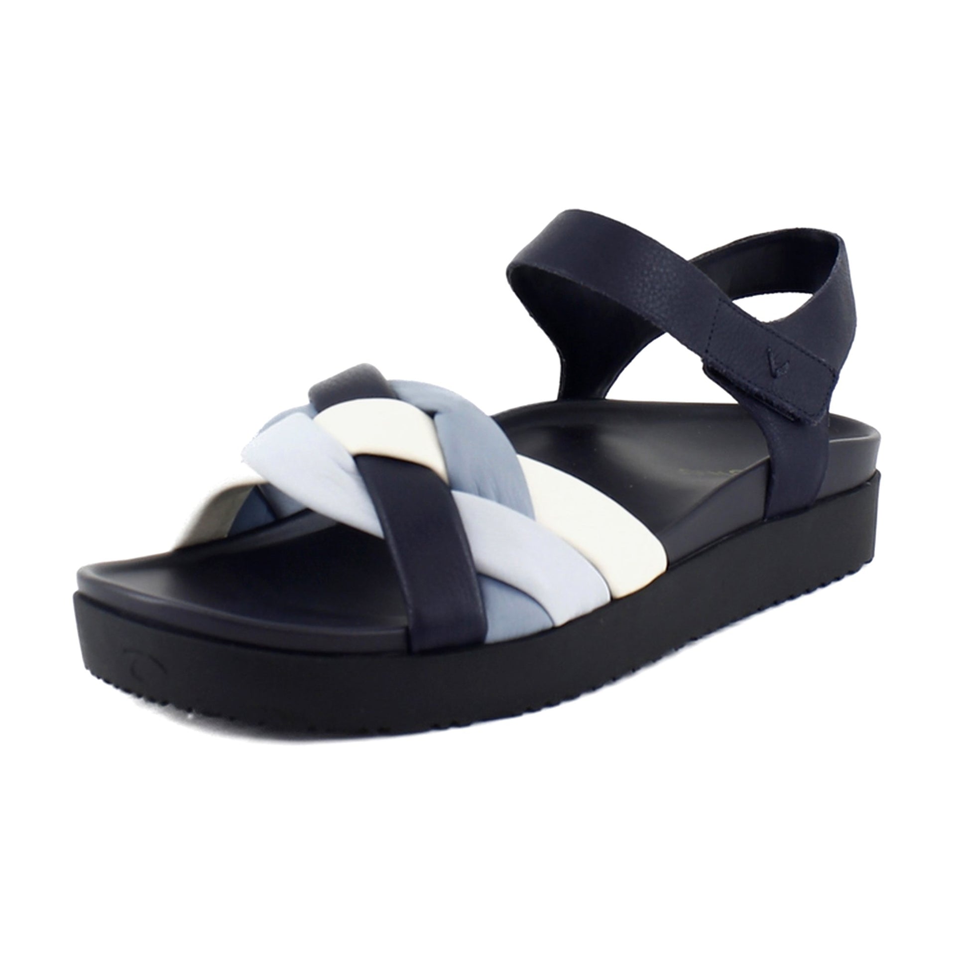Navy Multi Leather