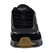 Black Mesh Suede